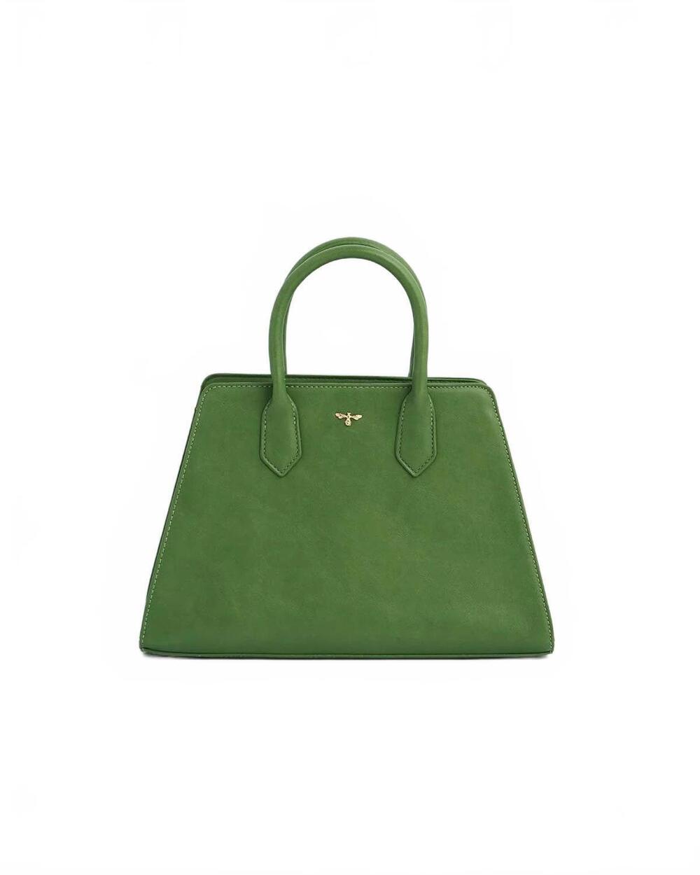 NEW FABLE ENGLAND women's structured tote bag in garden floral green